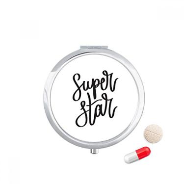 Imagem de Caixa de comprimidos com citação Super Star, caixa de armazenamento de remédios