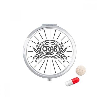 Imagem de Estojo de comprimidos radiais para desenho de caranguejo com organismo marinho