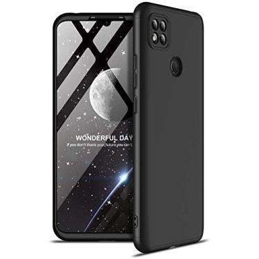 Imagem de Capa Capinha Anti Impacto 360 Para Xiaomi Redmi 9C com Tela de 6.53" Polegadas Case Acr�lica Fosca Acabamento Slim Macio - Danet (Preto)