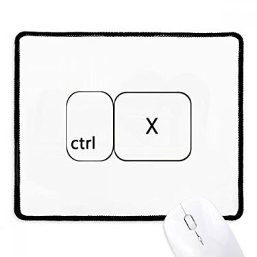 Imagem de Símbolo de teclado ctrl X Mousepad borda costurada Tapete de borracha para jogos