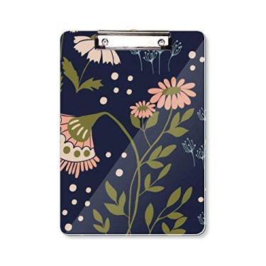 Imagem de Prancheta de tinta de planta rosa selvagem placa de suporte A4