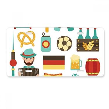 Imagem de DIYthinker Placa de licença Cultural para decoração de salsicha de cerveja de futebol em aço inoxidável