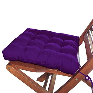 Imagem de Assento Para Cadeira Futon Tecido Oxford 40x40cm Roxo