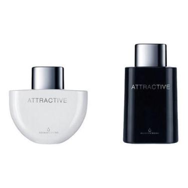 Imagem de Kit Perfume Attractive Feminino + Masculino Água De Cheiro