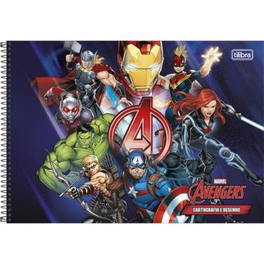 Imagem de Caderno De Desenho Avengers 275 X 200mm 80 Folhas Tilibra