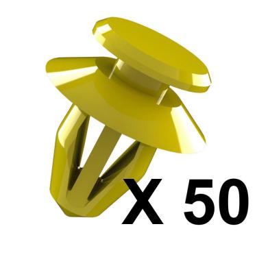 Imagem de Kit 50 Grampos Presilhas Forro Da Porta Courier Ecosport Escort Fiesta Ka Cargo Polo A3 A6 A8 Tt Berlingo Alhambra