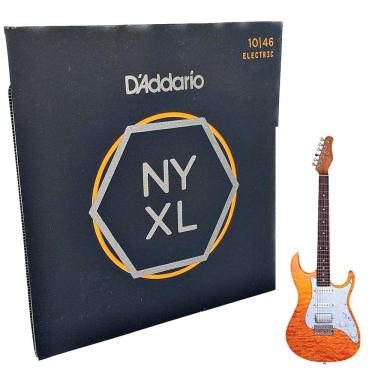 Imagem de Jogo de Cordas Daddario 010 p/ Guitarra NYXL1046 Tensão Leve