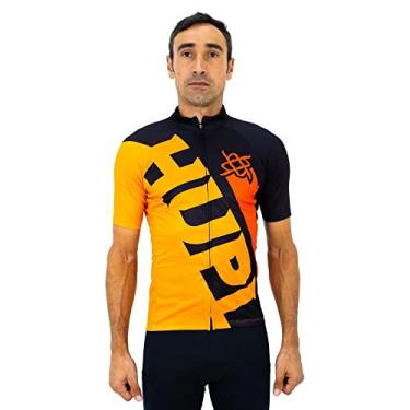 Imagem de Camisa para Ciclismo Hupi Climb, Cor: Preto/alaranjado, Tamanho: G