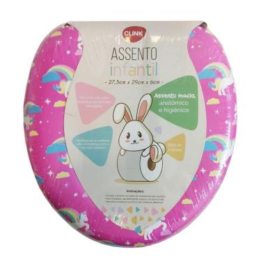 Imagem de Assento Infantil Decorado Unicornio Redutor para Vaso Oval 