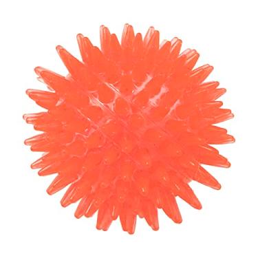 Imagem de JAMBO PET Bolinha Para Cachorro Com Espinhos Macios Pequena Com Som Ideal Para Atividade Física, Facilita A Limpeza Dental E Fortalecimento Da Gengiva, Diversas Cores (Vermelho)