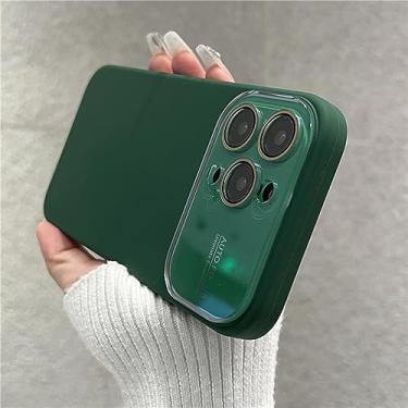 Imagem de Estojo de lente de vidro de silicone líquido bonito para iPhone 13 14 Pro Max 12 Pro Max Candy Color Camera Capa protetora para choque, T7, para iPhone 12Pro