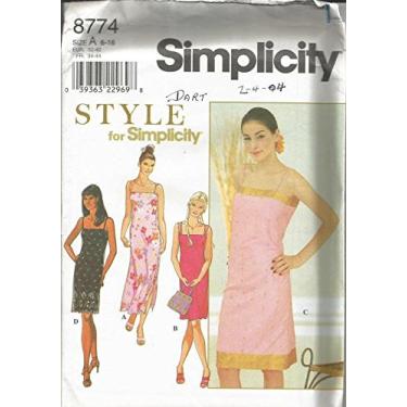 Imagem de Simplicity 8774 Padrão de costura, vestido feminino, tamanho A (6-16)