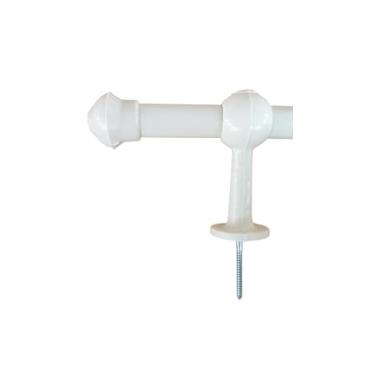 Imagem de Kit varão em madeira de 3 metros 19 mm (fino) para cortina (Palha)