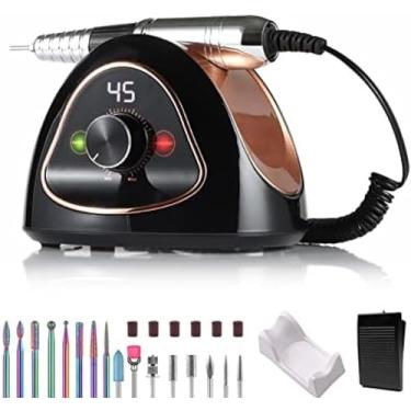 Imagem de Cortador De Unhas 68 W Cortador De Unhas Profissional Para Unhas De Gel 45000 Rpm, Conjunto De Manicure E Pedicure 16 Em 1 Com Pedal, Cortador Para Unhas De Gel Gel Acrílico De Cutícula,Verde,YUYA