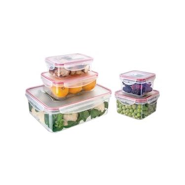 Imagem de Conjunto de Potes Herméticos Euro Home PLA3604-VM em Plástico – 5 Peças
