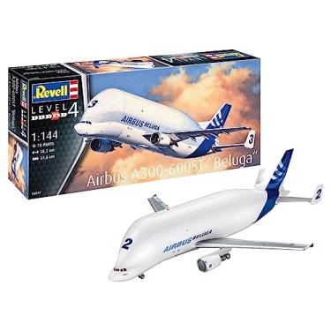 Imagem de Revell 03817 Airbus A300-600ST "Beluga" Kit de modelo de plástico não construído/não pintado em escala 1:144, cor moldada
