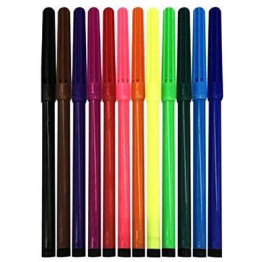 Imagem de Caneta Hidrográfica, Kids, 12 Cores, Make+, Estojo