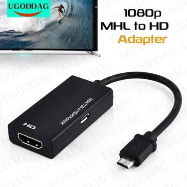 Imagem de Micro USB 5Pin para HDMI-Compatível Adaptador Feminino  Cabo MHL  HD 1080P  Samsung  Xiaomi