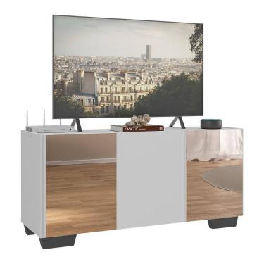 Imagem de Rack Tv Até 32 Polegadas Com Espelhos Mp1079 Branco preto