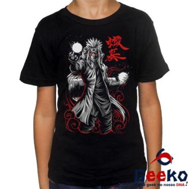 Imagem de Camiseta Infantil Jiraya 100% Algodão Ero Sennin Anime Naruto Geeko