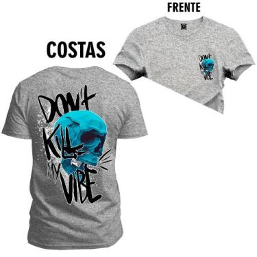 Imagem de Camiseta Plus Size Premium Estampada Algodão Kill Vibe Frente Costas -