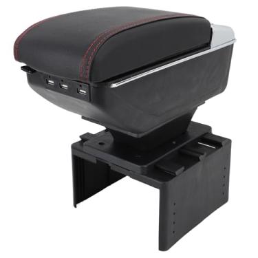Imagem de Caixa de Armazenamento do Console Central do Carro, Descanso de Braço Ajustável Resistente Ao Desgaste Caso Ajuste Universal Multifuncional Flexível Com Ajuste de Porta de