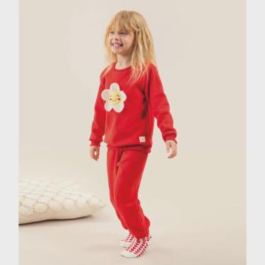 Imagem de Pijama soft infantil vermelho bugbee