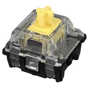 Imagem de GATERON Interruptores de teclado amarelo óptico KS-15, interruptores lineares de caminho infravermelho RGB 35gf RGB para teclado mecânico (35 peças, amarelo)