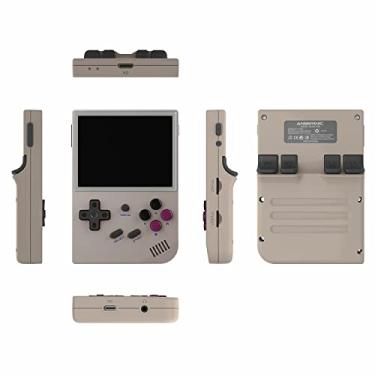 Imagem de Console de jogos portátil RG35XX, Suporte: PS1, CPS, FBA, NEOGEO, GBC, GB, SFC, MAME, GG, PCE, NGPC, SMS Outros formatos de jogos (cinza)