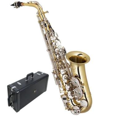 Imagem de Saxofone Alto Mib Eagle Sa500 Ln Laqueado Niquelado + Estojo