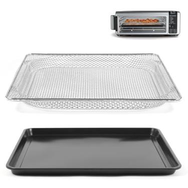 Imagem de Ericair Cesta e bandeja para fritadeira a ar livre Ninja SP100, SP101, SP1001C, SP201 Foodi Air Fry Forno, acessórios de fritadeira a ar para forno Ninja Foodi 8 em 1 Air Fry
