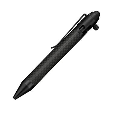 Imagem de Cool Hand Caneta Stylus de 12 cm de fibra de carbono para tela sensível ao toque, refil de tinta esferográfica, tamanho compacto, clipe de bolso profundo Skelton Out para facilitar o transporte