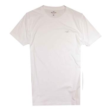 Imagem de Hollister Camiseta masculina estampada - gola V - gola redonda, Branco 1259-100, GG