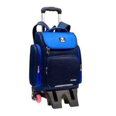 Imagem de Mochila Escolar Com 6 Rodinhas Resistente Impermeável