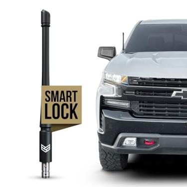 Imagem de RONIN FACTORY Acessório de antena de caminhão para acessórios Chevy Silverado e GMC Sierra – antifurto – seguro para lavagem de carro – Antena de substituição curta (SmartLock flexível de 20 cm)