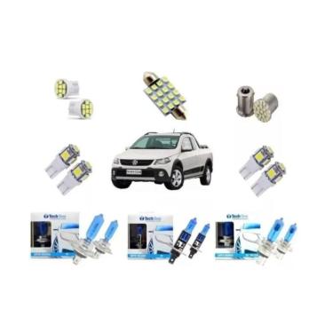 Imagem de Lâmpadas super branca saveiro cross g5 g6 techone h7 h1 h4