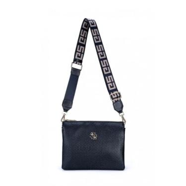 Imagem de Bolsa Couro Média Sagga Com Divisórias Preto 477