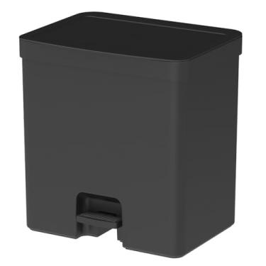 Imagem de Lixeira Trium Com Pedal Preta 20 Litros - Ou