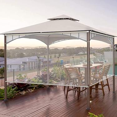 Imagem de Generic Cortina de Pergolado Externa Transparente, à Prova d'Água, com Proteção UV, Fácil de Instalar, em PVC Claro