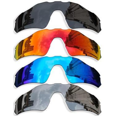 Imagem de Betterun 4 peças de lentes polarizadas de substituição para óculos de sol Oakley Radar EV Path OO9208, antiarranhões e resistentes a impactos