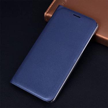 Imagem de Capa de couro flip case para Samsung Galaxy J5 2016 J5 2015 J3 J7 Pro 2017 J2 J4 J6 Plus J8 2018 capa para celular, azul escuro, para J2 2018