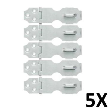 Imagem de Kit 5 Ferrolho Com Porta Cadeado 8,5Cmx3,2Cm Rocha