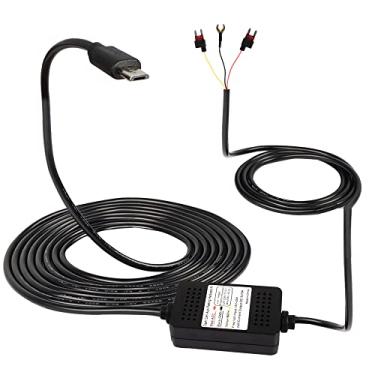 Imagem de MEIRIYFA Kit de cabo rígido Dash Cam Acc, Micro USB Hardwire Dashcam Kit Step-Down Cable, 12V-24V para DC 5V 3A Cabo de alimentação para carro câmera GPS (11,5 pés)