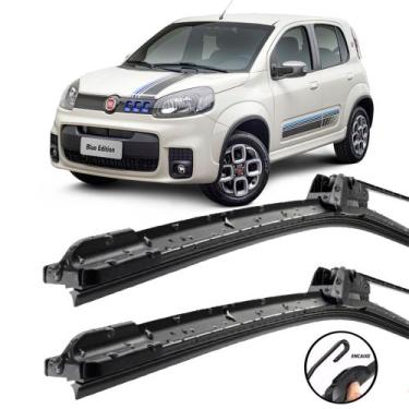 Imagem de Kit Palhetas De Silicone Limpador Para-brisa 24" 16" Novo Uno 10/17 - 