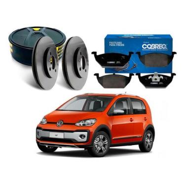 Imagem de Kit Disco Pastilha Freio Dianteiro Up Tsi High 1.0 2016 A 2020 - Cobre