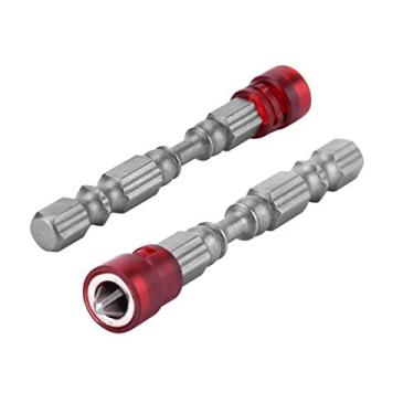 Imagem de Conjunto de Bits Magnéticos de Chave de Fenda Ph2 de Aço S2, Liga de Alta Resistência, Magnetismo Forte Adequado para Furadeiras Elétricas (Vermelho)