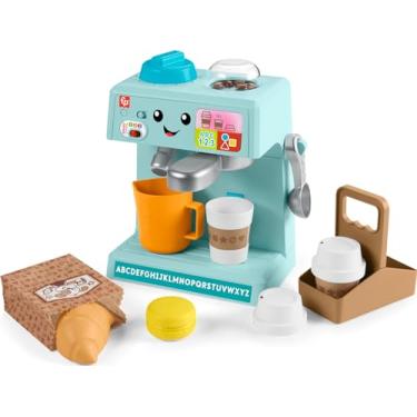 Imagem de Fisher-Price, Minha Primeira Máquina de Café com 3 Níveis de Aprendizado, 10 Acessórios e +100 Músicas e Sons, Brinquedo para Bebês, A partir de 18 meses
