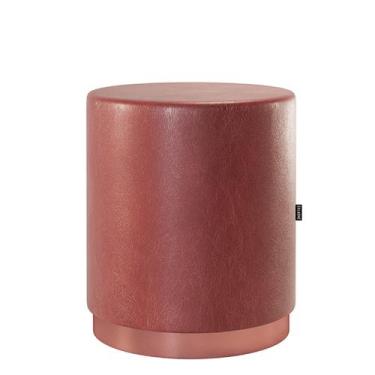 Imagem de Puff Cilindro Barril Decorativo Denver Cor Telha- Shop das Cabeceiras 