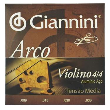 Imagem de Encordoamento Violino 4/4 Aluminio Aço .009-.036 - Giannini