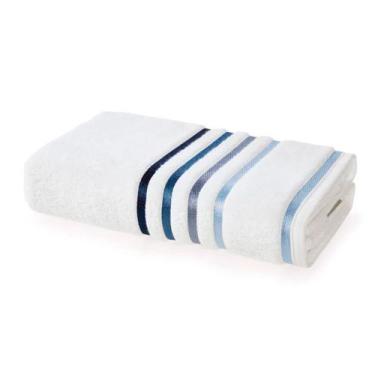 Imagem de Toalha de Rosto Lumina Fio Penteado Karsten 48x80CM, BRANCO/AZUL